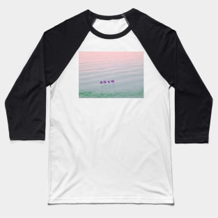 Flowers by Sunset Lake Baseball T-Shirt